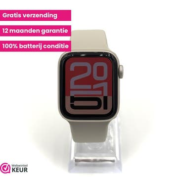Apple Watch SE 3e gen 40mm starlight | 100% | Garantie, Stappen, Verzenden, IOS, Zo goed als nieuw