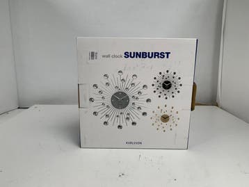 Karlsson Sunburst - Wandklok - Kristal - Goud - Ø30cm, Verzenden, Nieuw