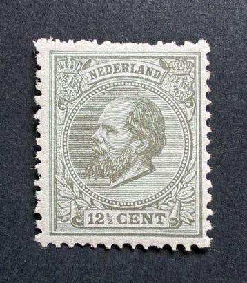 Nederland 1872 - Koning Willem III met variëteit - grijze, Postzegels en Munten, Gestempeld