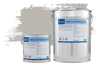 Wixx 2K PU Metaalverf RAL 7044 | Zijdegrijs 10L, Nieuw, Verf, Grijs, Verzenden
