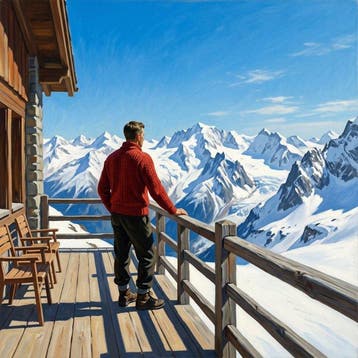Le Yack - Alpine Balcony - Hand signed