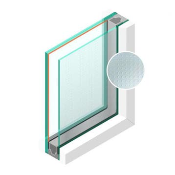 Dubbel glas Figuur HR++ Mastercarré blank 4mm - sp - #33.1, Doe-het-zelf en Verbouw, Glas en Ramen, Ophalen of Verzenden, Nieuw