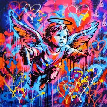 Golden Boy (2000) - “SPRAYCAN CUPID” - Unique Original