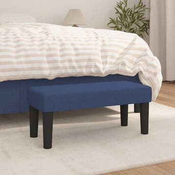 vidaXL Bankje 70x30x30 cm stof blauw, Huis en Inrichting, Banken | Bankstellen, Verzenden, Nieuw, Stof, Minder dan 150 cm