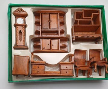 Senza marca - Poppenhuis Set di mobili per casa delle