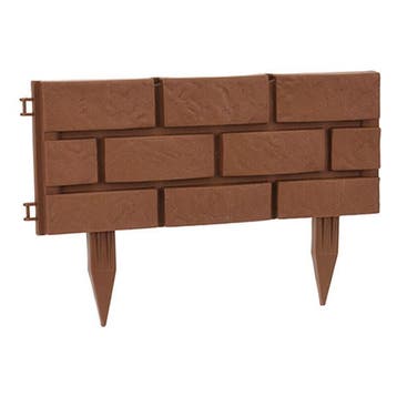 Borderhekje | Gardalux | 42 x 17.5 cm (4 stuks, Bruin), Tuin en Terras, Verzenden, Nieuw