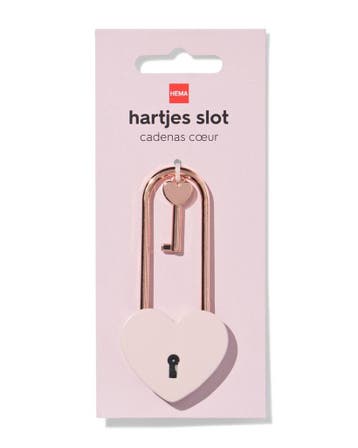 HEMA Hangslot hart 4.5x0.8x9.5cm metaal, Verzenden, Nieuw
