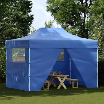 vidaXL Partytent met 4 zijwanden inklapbaar 3x4 m staal, Verzenden, Nieuw, Partytent