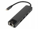 USB-C naar 4K HDMI adapter - 2x USB 3.0 + LAN, Ophalen of Verzenden, Nieuw