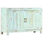 vidaXL Dressoir 110x35x70 cm massief mangohout lichtblauw, 100 tot 150 cm, Verzenden, Nieuw, 25 tot 50 cm