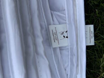 Alpaca Dekbed 4-seizoenen 140x200  GOTS gecertificeerd tijk, Eenpersoons, Verzenden, Wit, Nieuw