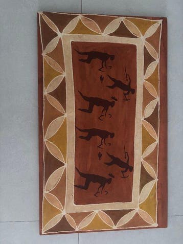 Onbekende kunstenaar - Tele Batik montate su legno