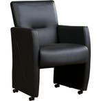 Leren eetkamerstoel Pleasure - Toledo Pacific (donkerblauw), Huis en Inrichting, Stoelen, Ophalen of Verzenden, Nieuw, Leer, Eigentijds, Modern