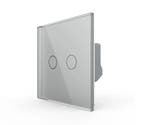 Livolo Touch Wisselschakelaar | Grijs | 2-Voudig | Design, Doe-het-zelf en Verbouw, Elektra en Kabels, Ophalen of Verzenden, Nieuw