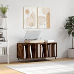 vidaXL Platenkast 100x38x48 cm bewerkt hout gerookt, Verzenden, Nieuw