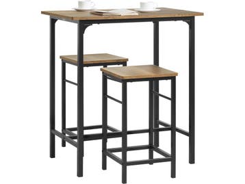 SoBuy OGT10-PF - Bistrotafel 3-delige set - 1x tafel + 2x, Verzenden, Nieuw