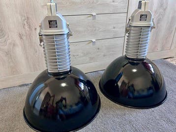 Philips - Plafondlamp (2) - Aluminium - 50-60s zwarte