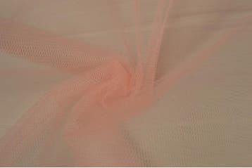 Tule stof - Zalmroze - 150cm breed - Per meter, 120 cm of meer, Ophalen of Verzenden, Roze, Polyester
