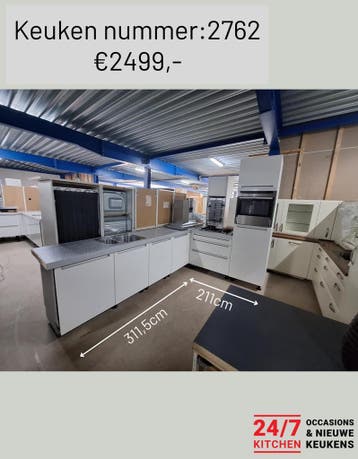 ALTIJD 120 keukens op voorraad voor spotprijzen!!Zie website, Ophalen of Verzenden, Zo goed als nieuw, Met kookeiland