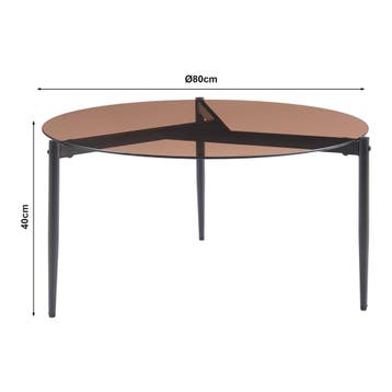 Salontafel Ulökantaa Ø80x40 cm bruin [en.casa], Verzenden, Nieuw