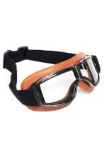 Goggles Motorbril Skibril Bril Bruin Montuur Heldere Glazen, Ophalen of Verzenden, Nieuw, Overige maten, Carnaval