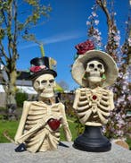Beeld, Set Skeletons Busts - 25 cm - Hars - 2026, Antiek en Kunst