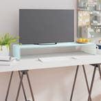 Tv-meubel/monitorverhoger 90x30x13 cm glas groen, Verzenden, Nieuw