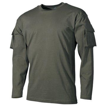MFH US Longsleeve shirt met mouwzakken, legergroen, Verzenden, Nieuw