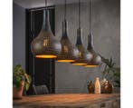 Hanglamp Punch 4 Lampen | Ray-Zwart, Ophalen of Verzenden, Nieuw