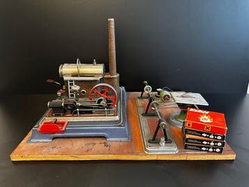 Stoommachine - Wilesco - Metaal, Hout, Messing - 1970-1980 -