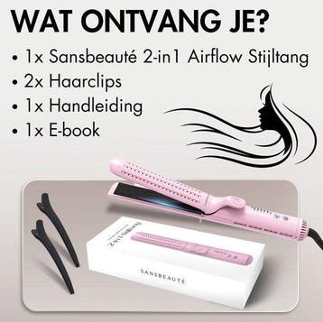 2dekans | Sansbeauté® 2 in 1 Airflow Stijltang - Krultang -, Ophalen of Verzenden, Zo goed als nieuw