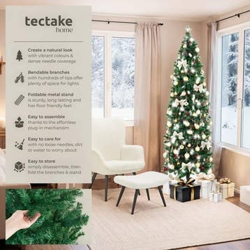 2dekans | Tectake Kerstboom Comet 180 cm – Groen, Ophalen of Verzenden, Zo goed als nieuw