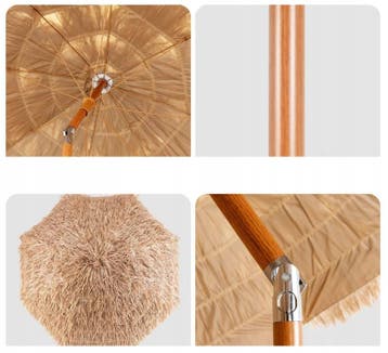 2dekans | Coast parasol 220 cm – beige met verstelbare, Ophalen of Verzenden, Zo goed als nieuw