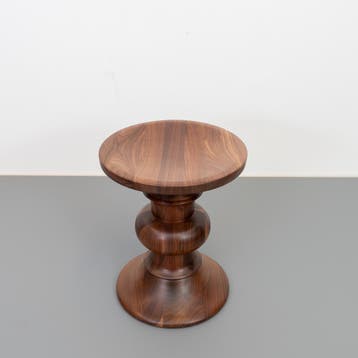 4x Vitra Eames Stool B Bijzettafel Amerikaans Notenhout, Minder dan 45 cm, Minder dan 55 cm, Rond, Nieuw