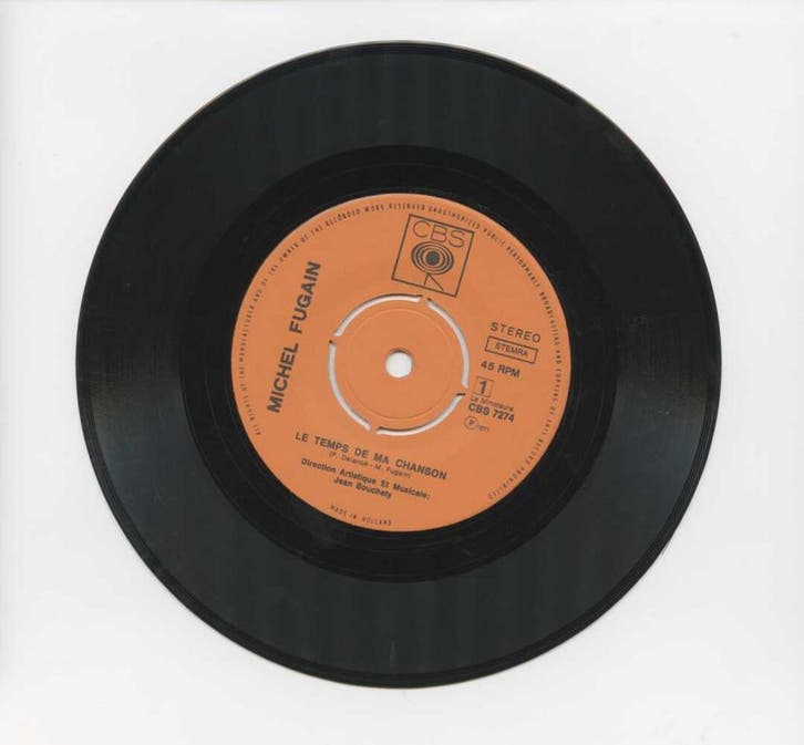 Michel Fugain – Le Temps De Ma Chanson / On Ne Se Refait Pas, Cd's en Dvd's, Vinyl Singles, Ophalen of Verzenden