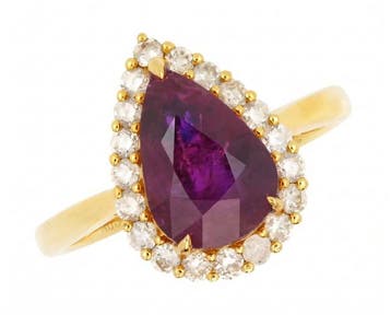 Zonder minimumprijs - Ring - 14 karaat Geel goud - 3.59ct., Nieuw