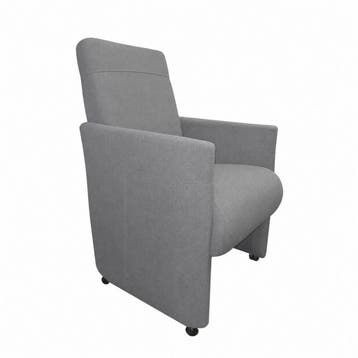 Eetkamerstoel Rob - eetkamerstoelen - Grijs, Nieuw, Grijs, Stof