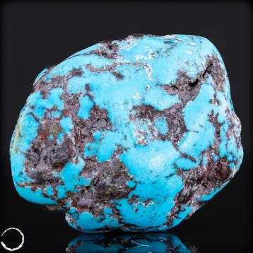 Natuurlijke turkoois nugget – zeldzame, intens blauwe