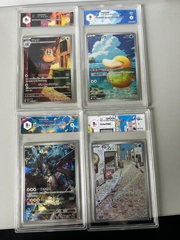 Pokémon - 4 Graded card - Graad, Nieuw