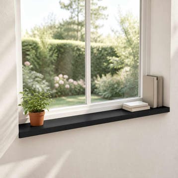 vidaXL Raamkozijnen 2 st Zwart 110 x 20 x 2 cm Massief, Doe-het-zelf en Verbouw, Verzenden, Nieuw