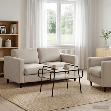 vidaXL Salontafel Artisanaal eiken 70 x 50 x 51 cm Bewerkt, Verzenden, Nieuw, Overige houtsoorten, 50 tot 100 cm