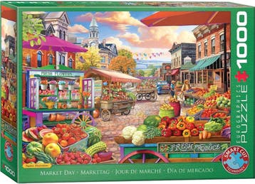 Main Street Market Day Puzzel (1000 stukjes) | Eurographics, Verzenden, Nieuw