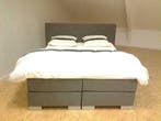 Complete Boxspring Angel 160 x 220 Washington Grey €690,-, Blauw, 160 cm, 220 cm, Nieuw