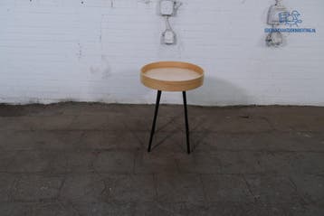 Tweedehands Zuiver Oak Tray Bijzettafel Rond Eiken 46,5 cm, Verzenden, Gebruikt