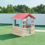 Speelhuis Lulä houten kinderhuisje voor buiten naturel rood, Verzenden, Nieuw