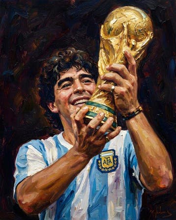 AT9 - Maradona x World Cup - 50x40cm - 5/15, Nieuw