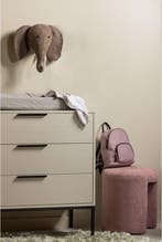 WOOOD Charlie Kruk - Chenille Stof- Blush/Roze - 47x45x45, Verzenden, Nieuw