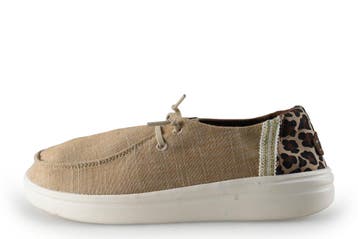 HEY DUDE Instappers in maat 39 Beige, HEY DUDE, Verzenden, Zo goed als nieuw, Instappers