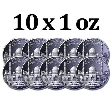 Verenigde Staten. 10 x 2027 1 oz Titanium Shahada Mosque