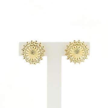 Vintage gouden oorclips (Oorbellen), Ophalen of Verzenden, Gebruikt, Overige kleuren, Goud